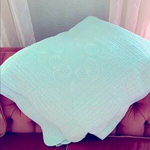 Vintage Pale Blue Quilt